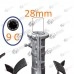 Adaptor sapa sau cultivator pentru motocoasa Model 7 - 28mm 9 Caneluri - Calitate superioara